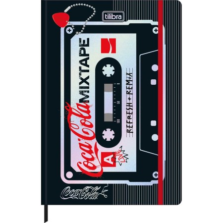 Foto ilustrativa Caderno Sem Pauta Costurado Capa Dura Fitto G Coca-Cola 80 Folhas