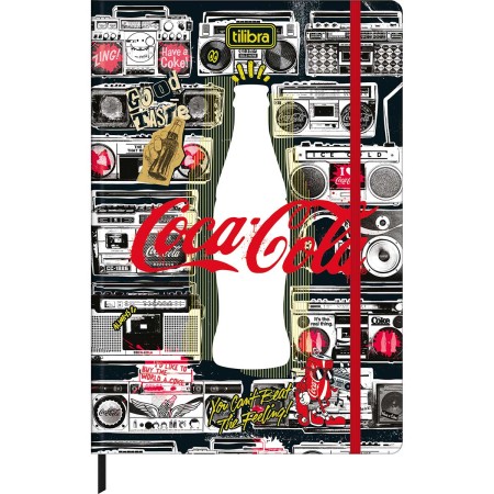 Foto ilustrativa Caderno Sem Pauta Costurado Capa Dura Fitto G Coca-Cola 80 Folhas