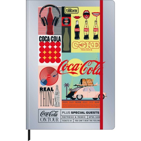 Foto ilustrativa Caderno Sem Pauta Costurado Capa Dura Fitto G Coca-Cola 80 Folhas