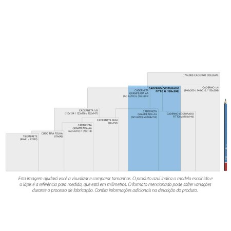 Foto ilustrativa Caderno sem Pauta Costurado Capa Dura Fitto G Naturalis 80 Folhas
