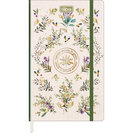 Foto ilustrativa Caderno sem Pauta Costurado Capa Dura Fitto G Naturalis 80 Folhas