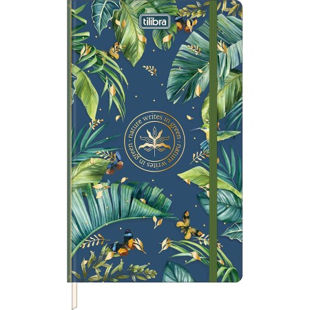 Foto ilustrativa Caderno sem Pauta Costurado Capa Dura Fitto G Naturalis 80 Folhas