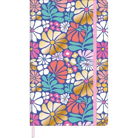Foto ilustrativa Caderno sem Pauta Costurado Capa Dura Fitto G Trend Floral 90 gramas 80 Folhas