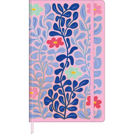 Foto ilustrativa Caderno sem Pauta Costurado Capa Dura Fitto G Trend Floral 90 gramas 80 Folhas