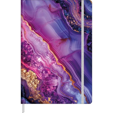 Foto ilustrativa Caderno sem Pauta Costurado Capa Dura Fitto G Trend Mármore 90 gramas 80 Folhas