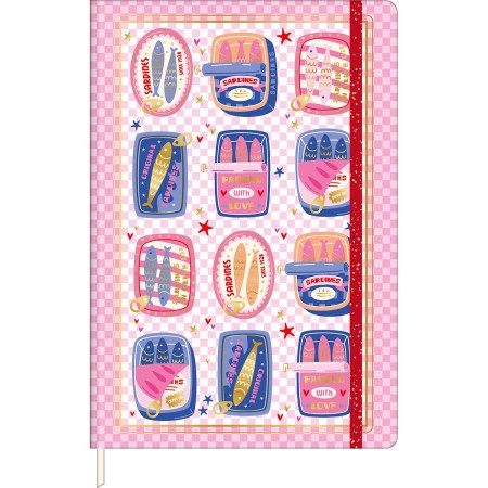 Foto ilustrativa Caderno sem Pauta Costurado Capa Dura Fitto G Trend Sweet 90 gramas 80 Folhas