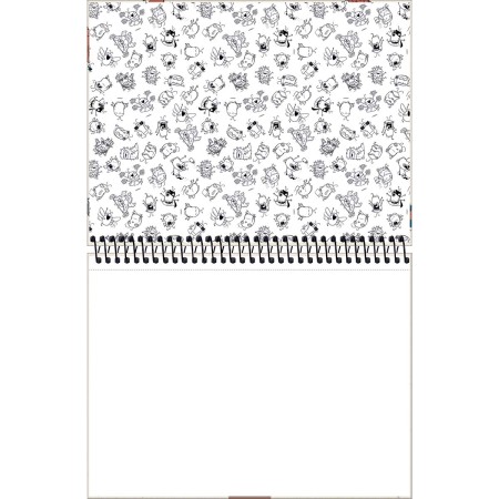 Foto ilustrativa Caderno Sketchbook Espiral Capa Dura A4 Rafa Tuma 150 G 50 Folhas