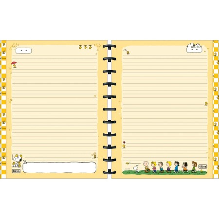 Foto ilustrativa Caderno Tilidisco Capa Dura Universitário 10 Matérias Snoopy 160 Folhas.