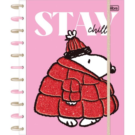 Foto ilustrativa Caderno Tilidisco Capa Dura Universitário 10 Matérias Snoopy 160 Folhas	