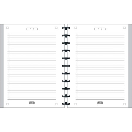 Foto ilustrativa Caderno Tilidisco Capa Dura Universitário Connect 10 Matérias Académie Preto 160 Folhas