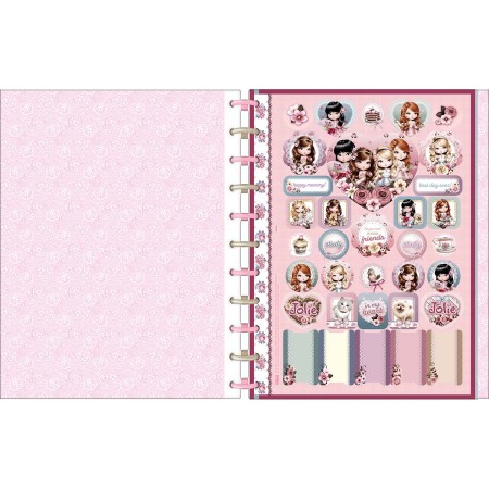 Foto ilustrativa Caderno Tilidisco Universitário 10 Matérias Jolie 160 Folhas