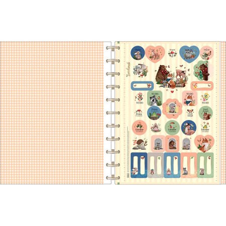 Foto ilustrativa Caderno Tilidisco Universitário 10 Matérias Loveland 160 Folhas