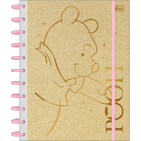Foto ilustrativa Caderno Tilidisco Universitário 10 Matérias Pooh 160 Folhas