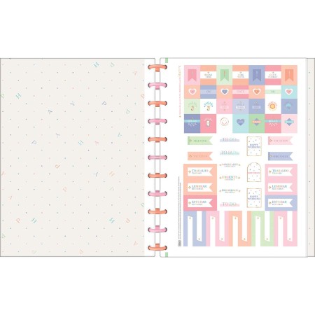 Foto ilustrativa Caderno Tilidisco Universitário Connect 1 Matéria Happy 80 Folhas