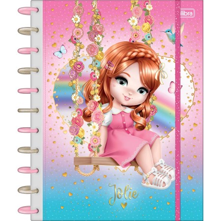 Foto ilustrativa Caderno Tilidisco Universitário Connect 1 Matéria Jolie 80 Folhas