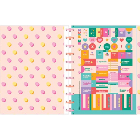 Foto ilustrativa Caderno Tilidisco Universitário Connect 10 Matérias Be Nice 160 Folhas