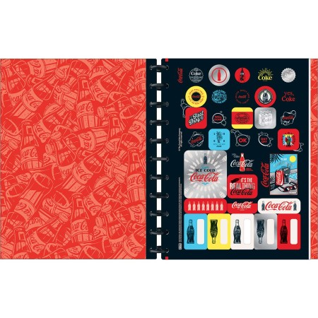 Foto ilustrativa Caderno Tilidisco Universitário Connect 10 Matérias Coca-Cola 160 Folhas