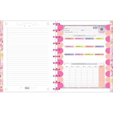 Foto ilustrativa Caderno Tilidisco Universitário Connect 10 Matérias Glow 160 Folhas