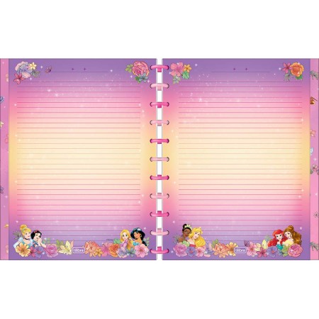 Foto ilustrativa Caderno Tilidisco Universitário Connect 10 Matérias Princesas 160 Folhas