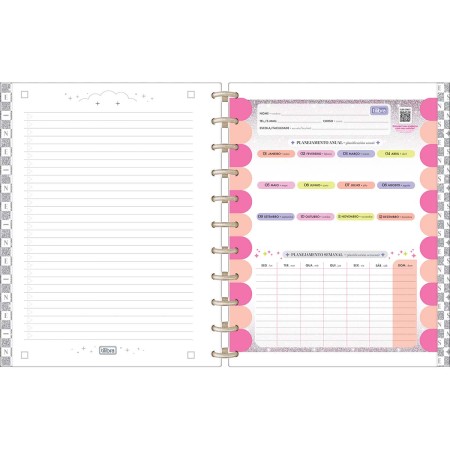 Foto ilustrativa Caderno Tilidisco Universitário Connect 10 Matérias Shine 160 Folhas