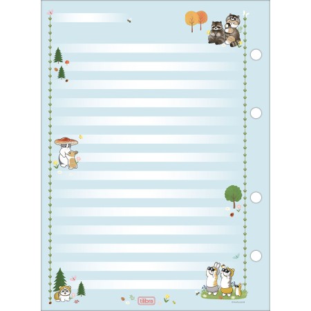 Foto ilustrativa Caderno Tiliflex Colegial Mofusand 80 Folhas.
