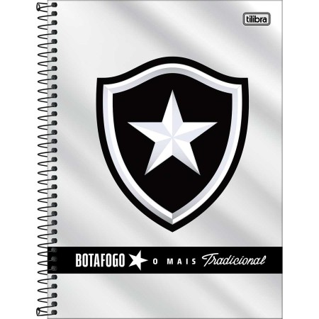 Foto ilustrativa Caderno Universitário Capa Dura 1 Matéria Botafogo 80 Folhas