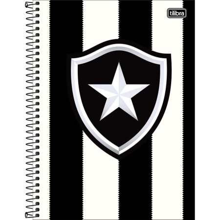 Foto ilustrativa Caderno Universitário Capa Dura 10 Matérias Botafogo 160 Folhas