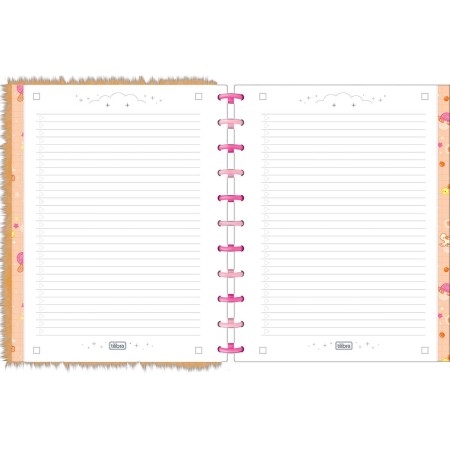 Foto ilustrativa Caderno Universitário Tilidisco 10 Matérias Pelúcia CapyClub 160 Folhas