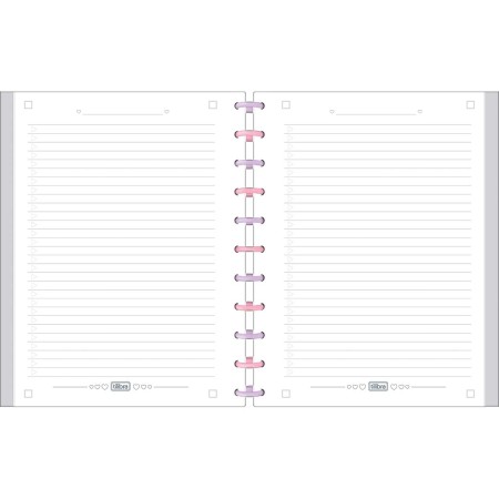 Foto ilustrativa Caderno Universitário Tilidisco 10 Matérias Pelúcia Purrfect Cats 160 Folhas