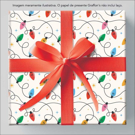 Foto ilustrativa Caixa Papel de Presente Natal 75 Rolos