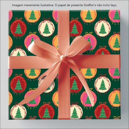 Foto ilustrativa Caixa Papel de Presente Natal 75 Rolos