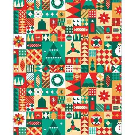 Foto ilustrativa Caixa Papel de Presente Natal 75 Rolos
