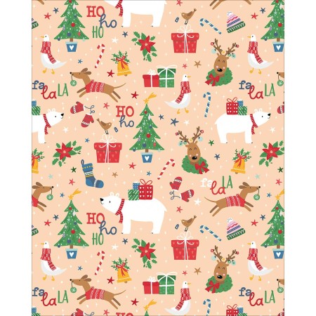 Foto ilustrativa Caixa Papel de Presente Natal 75 Rolos