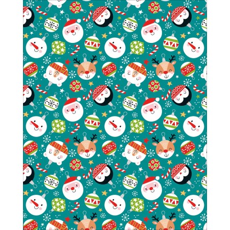Foto ilustrativa Caixa Papel de Presente Natal 75 Rolos