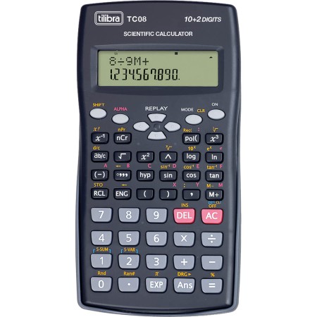 Foto ilustrativa Calculadora Científica 240 Funções TC08 Preta