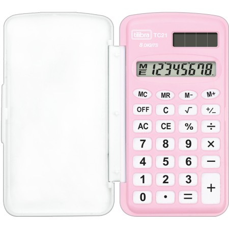 Foto ilustrativa Calculadora de Bolso 8 Dígitos Pequena TC21 Rosa