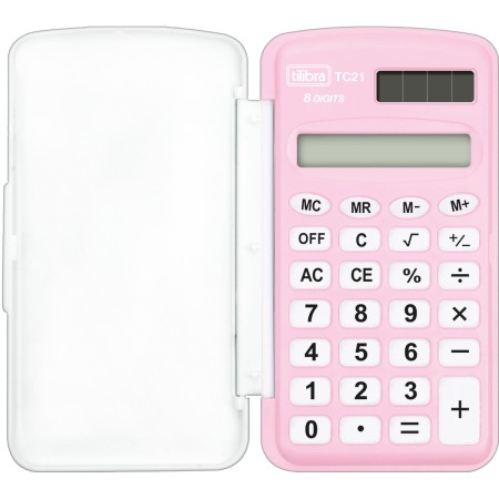 Foto ilustrativa Calculadora de Bolso 8 Dígitos Pequena TC21 Rosa