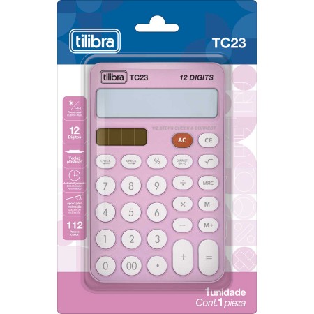 Foto ilustrativa Calculadora de Mesa TC23 Rosa Claro