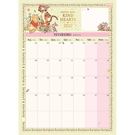 Foto ilustrativa Calendário Planner 21 x 29 cm Pooh 2027