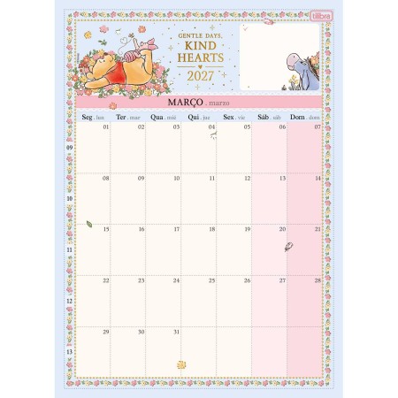 Foto ilustrativa Calendário Planner 21 x 29 cm Pooh 2027