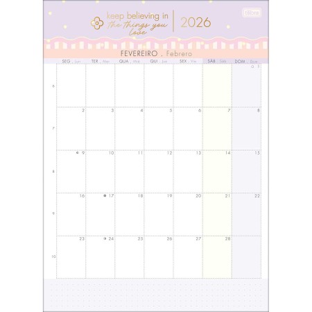 Foto ilustrativa Calendário Planner 21 x 29 cm Soho 2026