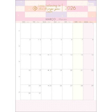 Foto ilustrativa Calendário Planner 21 x 29 cm Soho 2026