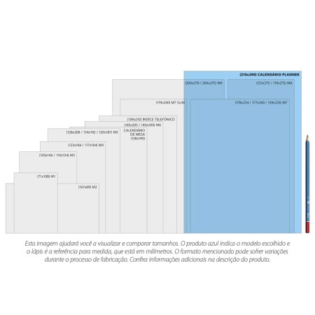 Foto ilustrativa Calendário Planner 21 x 29 cm Soho 2026