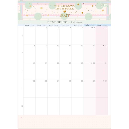 Foto ilustrativa Calendário Planner 21 x 29 cm Soho 2027