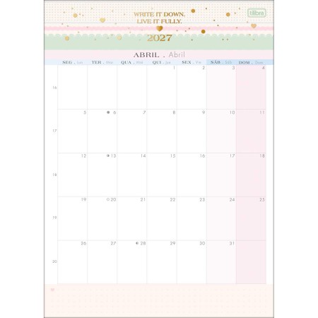 Foto ilustrativa Calendário Planner 21 x 29 cm Soho 2027