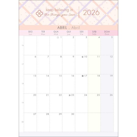 Foto ilustrativa Calendário Planner de Mesa 13,8 x 19 cm Soho 2026