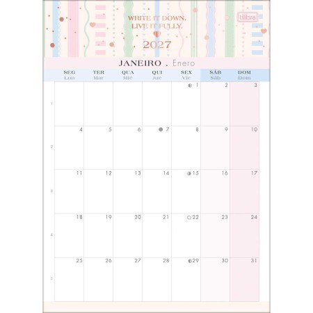 Foto ilustrativa Calendário Planner de Mesa 13,8 x 19 cm Soho 2027
