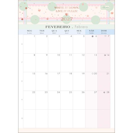 Foto ilustrativa Calendário Planner de Mesa 13,8 x 19 cm Soho 2027