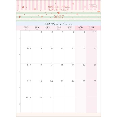 Foto ilustrativa Calendário Planner de Mesa 13,8 x 19 cm Soho 2027