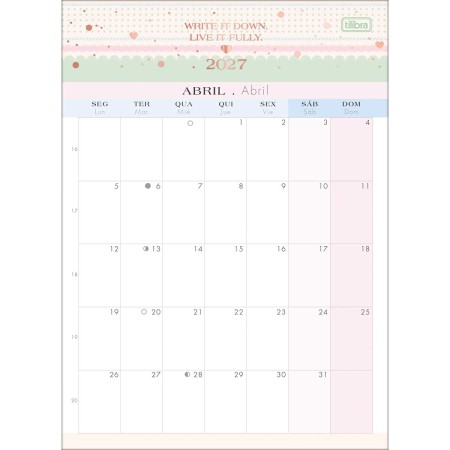 Foto ilustrativa Calendário Planner de Mesa 13,8 x 19 cm Soho 2027